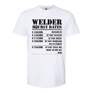 Welder Hourly Rate Funny Welding Worker Gift Great Gift Softstyle CVC T-Shirt