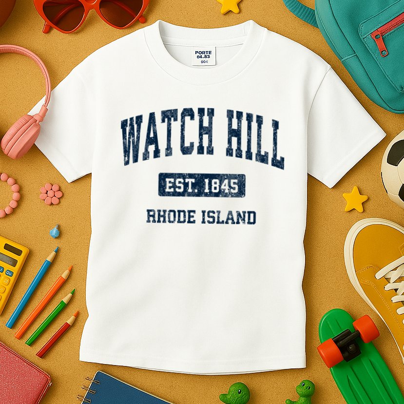 Watch Hill Rhode Island Ri Vintage Athletic Sports Kids T-Shirt