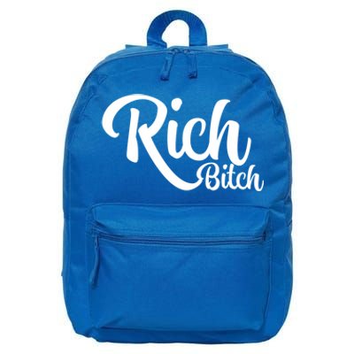 Wo Hot Rich Bitch Fashion Tops Great Gift 16 in Basic Backpack