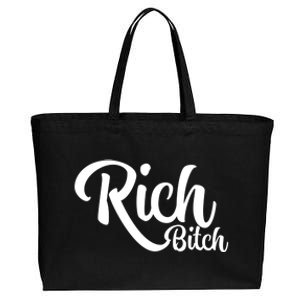 Wo Hot Rich Bitch Fashion Tops Great Gift Cotton Canvas Jumbo Tote