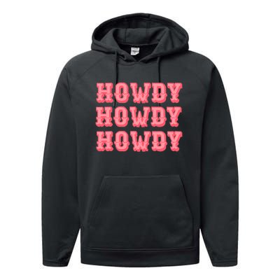 White Howdy Rodeo Western Country Southern Cowgirl Performance Fleece Hoodie