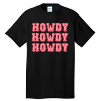 White Howdy Rodeo Western Country Southern Cowgirl Tall T-Shirt