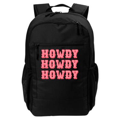 White Howdy Rodeo Western Country Southern Cowgirl Daily Commute Backpack