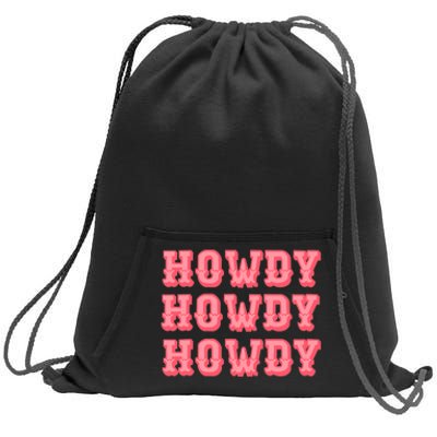 White Howdy Rodeo Western Country Southern Cowgirl Sweatshirt Cinch Pack Bag