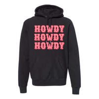 White Howdy Rodeo Western Country Southern Cowgirl Premium Hoodie