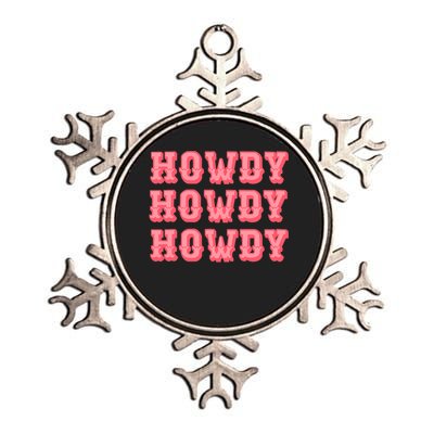 White Howdy Rodeo Western Country Southern Cowgirl Metallic Star Ornament