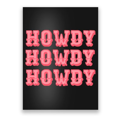 White Howdy Rodeo Western Country Southern Cowgirl Poster