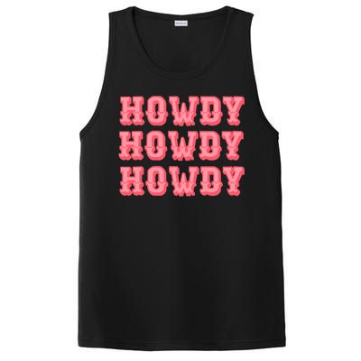 White Howdy Rodeo Western Country Southern Cowgirl PosiCharge Competitor Tank