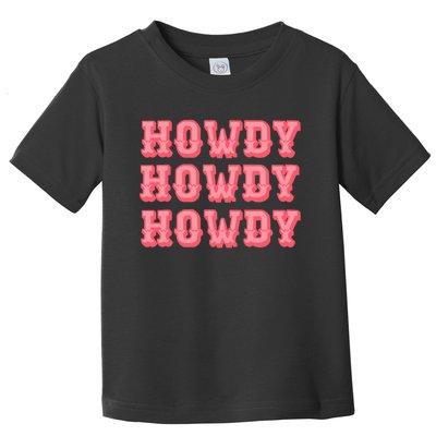 White Howdy Rodeo Western Country Southern Cowgirl Toddler T-Shirt