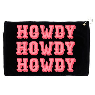 White Howdy Rodeo Western Country Southern Cowgirl Grommeted Golf Towel