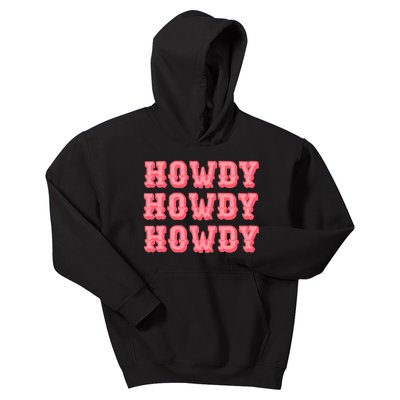 White Howdy Rodeo Western Country Southern Cowgirl Kids Hoodie