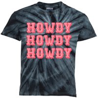 White Howdy Rodeo Western Country Southern Cowgirl Kids Tie-Dye T-Shirt