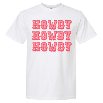 White Howdy Rodeo Western Country Southern Cowgirl Garment-Dyed Heavyweight T-Shirt