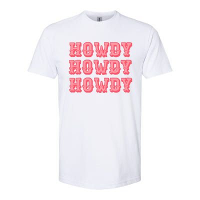 White Howdy Rodeo Western Country Southern Cowgirl Softstyle CVC T-Shirt