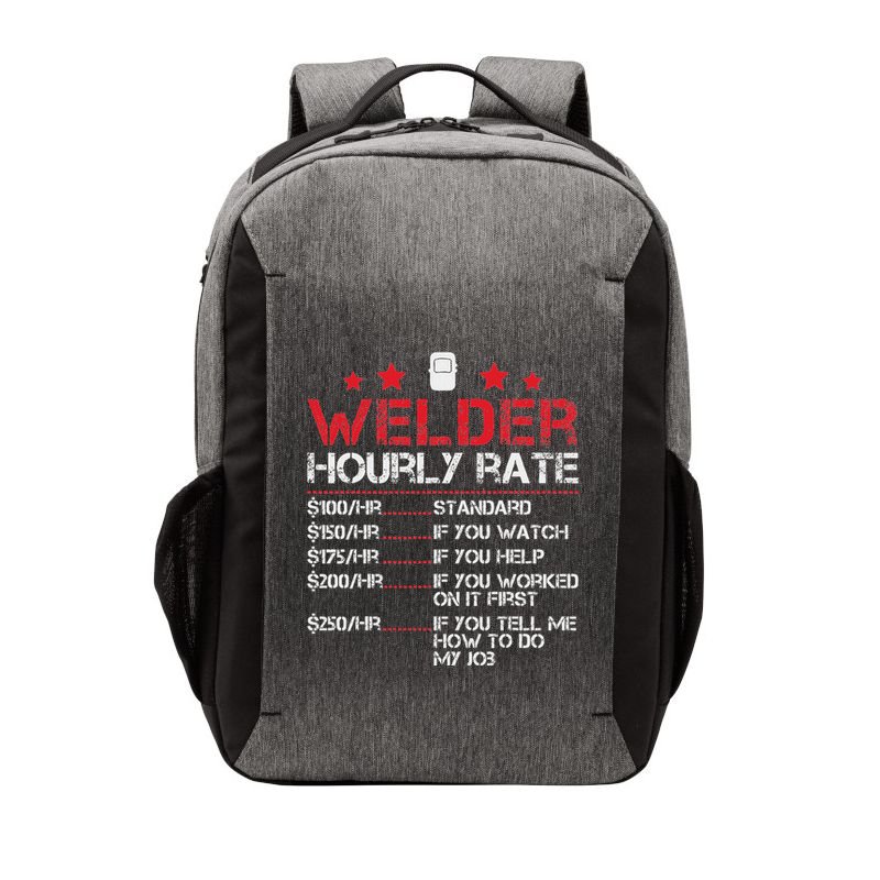Welder Hourly Rate Funny Welding For Welder Worker Women Vector Backpack