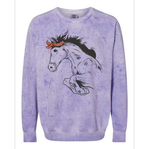 Wild Horse Running Colorblast Crewneck Sweatshirt