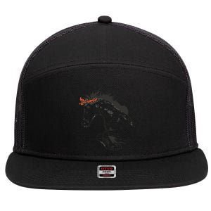 Wild Horse Running 7 Panel Mesh Trucker Snapback Hat