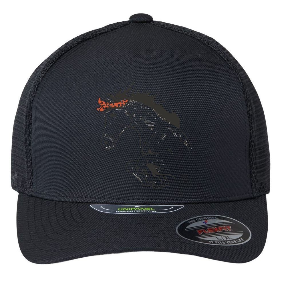 Wild Horse Running Flexfit Unipanel Trucker Cap