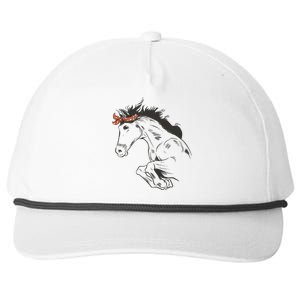 Wild Horse Running Snapback Five-Panel Rope Hat