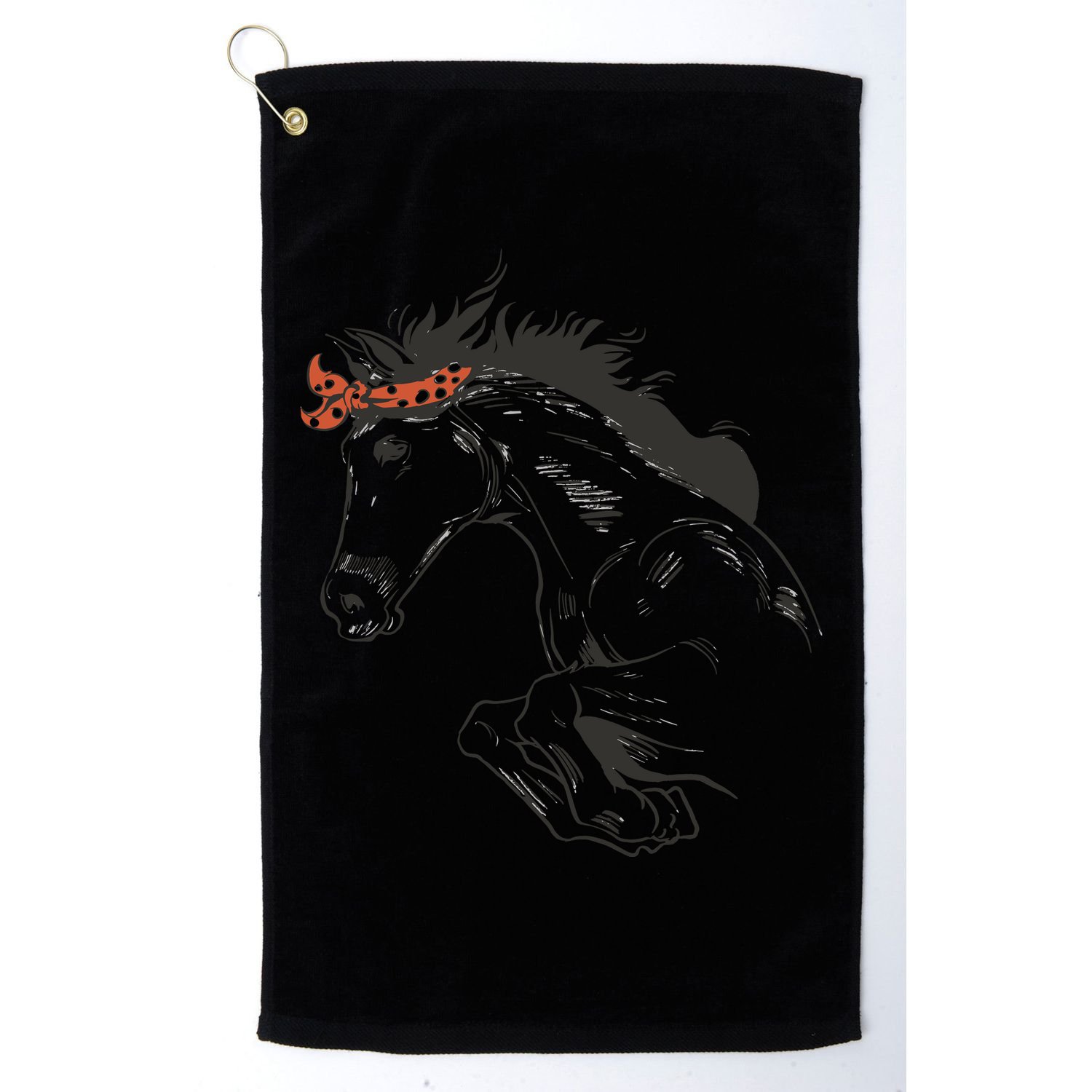 Wild Horse Running Golf Towel