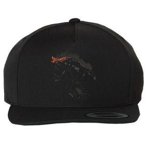 Wild Horse Running Wool Snapback Cap