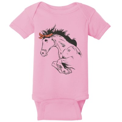 Wild Horse Running Baby Bodysuit