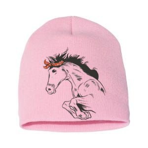 Wild Horse Running Short Acrylic Beanie