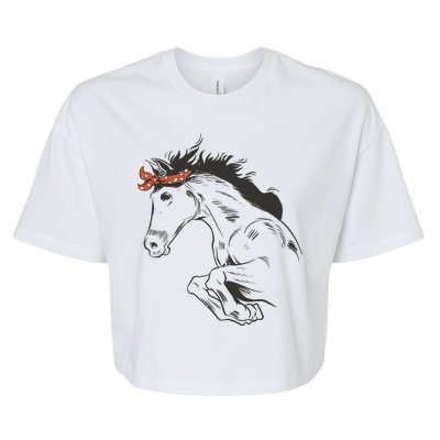 Wild Horse Running Bella+Canvas Jersey Crop Tee