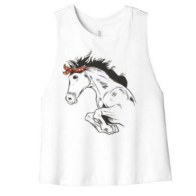 Wild Horse Running Women's Racerback Cropped Tank