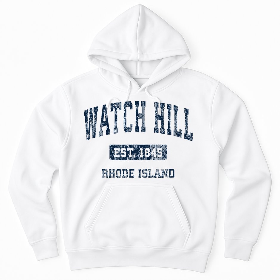 Watch Hill Rhode Island RI Vintage Athletic Sports Design Hoodie