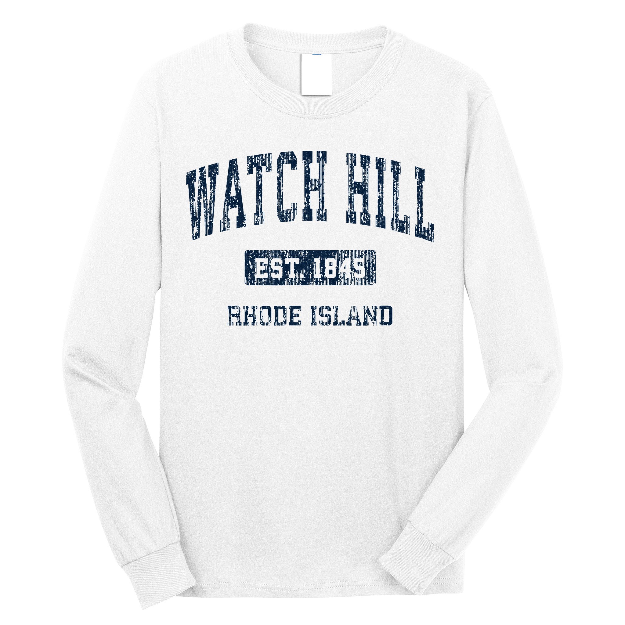 Watch Hill Rhode Island RI Vintage Athletic Sports Design Long Sleeve Shirt