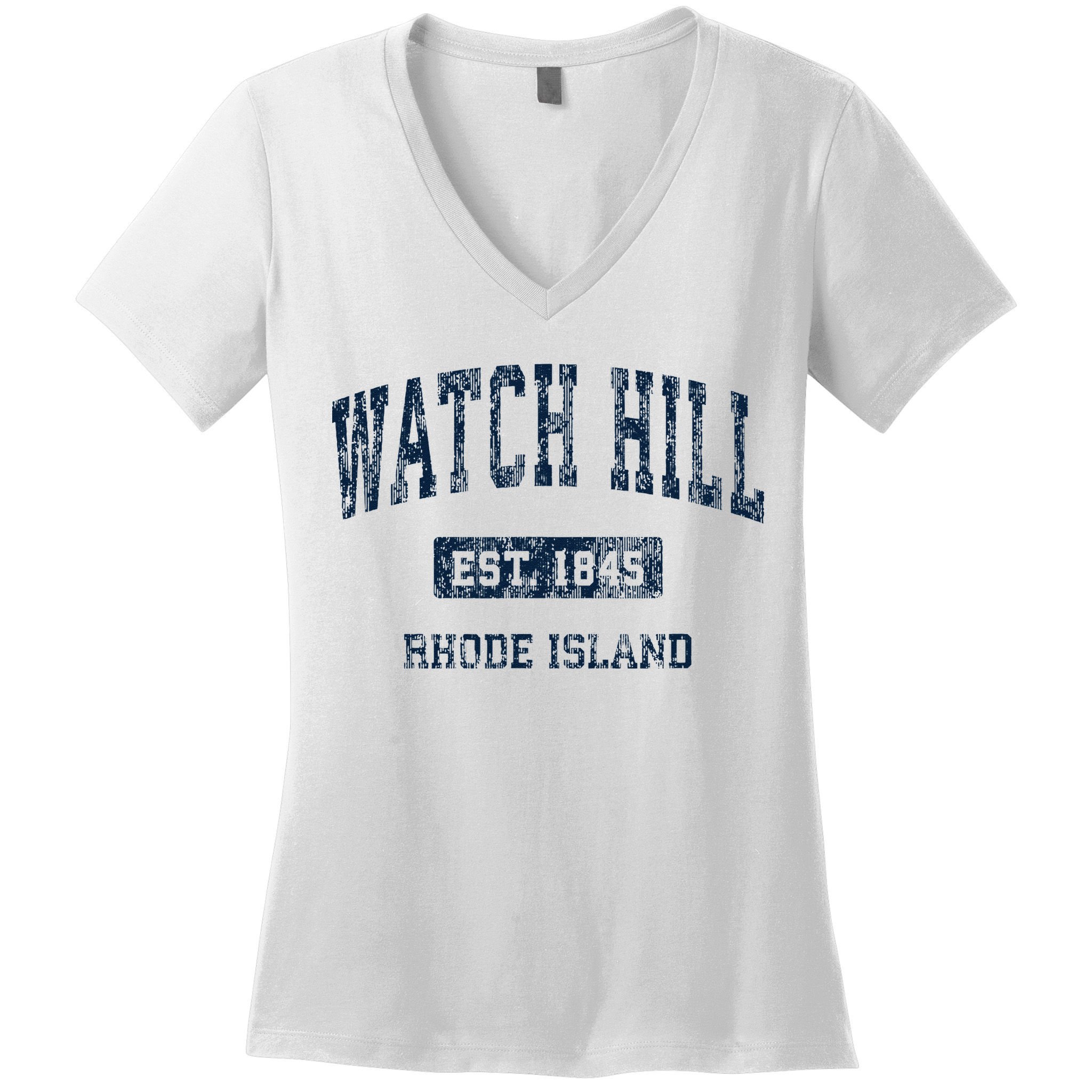 Watch Hill Rhode Island RI Vintage Athletic Sports Design Women's V-Neck T-Shirt