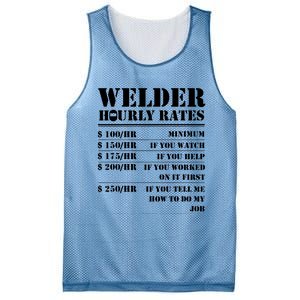 Welder Hourly Rate Funny Welding Mesh Reversible Basketball Jersey Tank