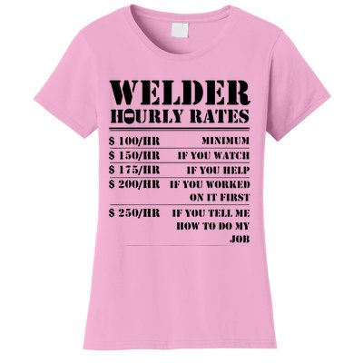 Welder Hourly Rate Funny Welding Women's T-Shirt