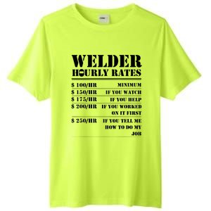 Welder Hourly Rate Funny Welding Tall Fusion ChromaSoft Performance T-Shirt