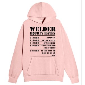 Welder Hourly Rate Funny Welding Urban Pullover Hoodie