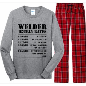 Welder Hourly Rate Funny Welding Long Sleeve Pajama Set