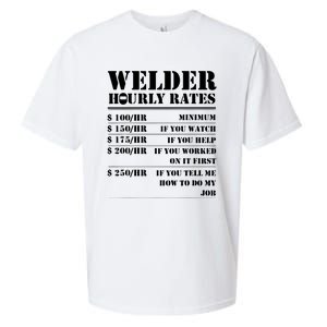 Welder Hourly Rate Funny Welding Sueded Cloud Jersey T-Shirt