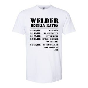 Welder Hourly Rate Funny Welding Softstyle CVC T-Shirt