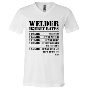 Welder Hourly Rate Funny Welding V-Neck T-Shirt