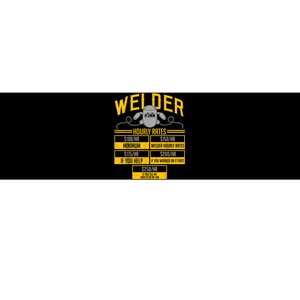 Welder Hourly Rate Funny Welding Gift For Hard Worker Welder Bumper Sticker