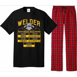 Welder Hourly Rate Funny Welding Gift For Hard Worker Welder Pajama Set