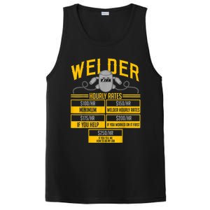 Welder Hourly Rate Funny Welding Gift For Hard Worker Welder PosiCharge Competitor Tank