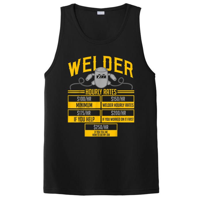 Welder Hourly Rate Funny Welding Gift For Hard Worker Welder PosiCharge Competitor Tank