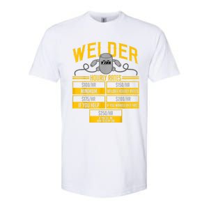 Welder Hourly Rate Funny Welding Gift For Hard Worker Welder Softstyle CVC T-Shirt