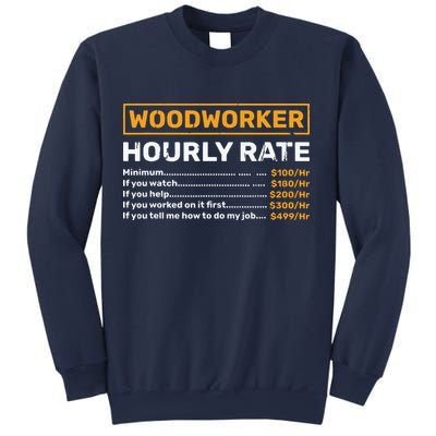 Woodworker Hourly Rate Woodworking Sweatshirt