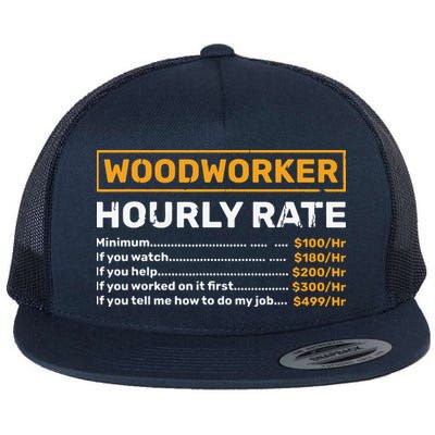 Woodworker Hourly Rate Woodworking Flatbill Hat
