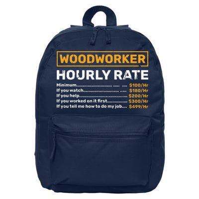 Woodworker Hourly Rate Woodworking 16 in Basic Backpack