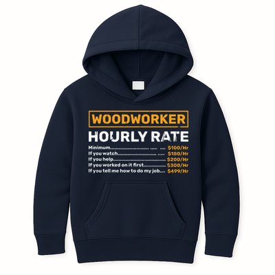 Woodworker Hourly Rate Woodworking Kids Hoodie