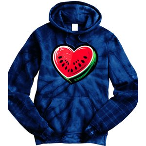 Watermelon Heart Shaped Summer Fruit Tie Dye Hoodie